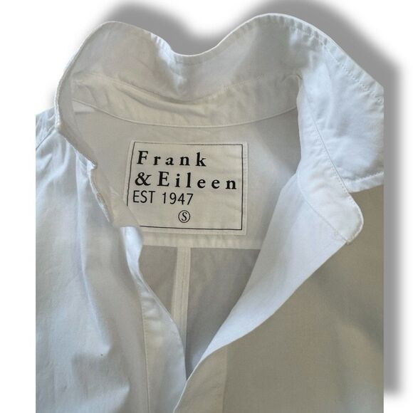 Frank & Eileen Grace Eyelet Midi Dress White Belted Classy Preppy Women’s Size S - Picture 8 of 16